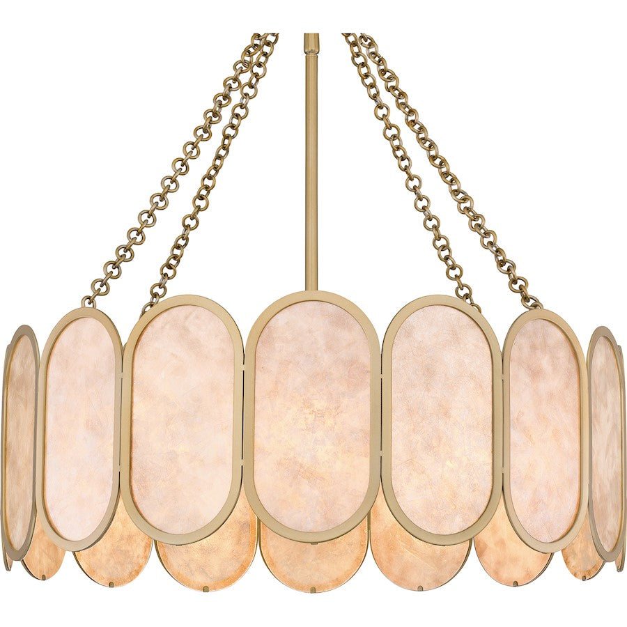 Amalia 4 Light Pendant, Light Gold/Mica