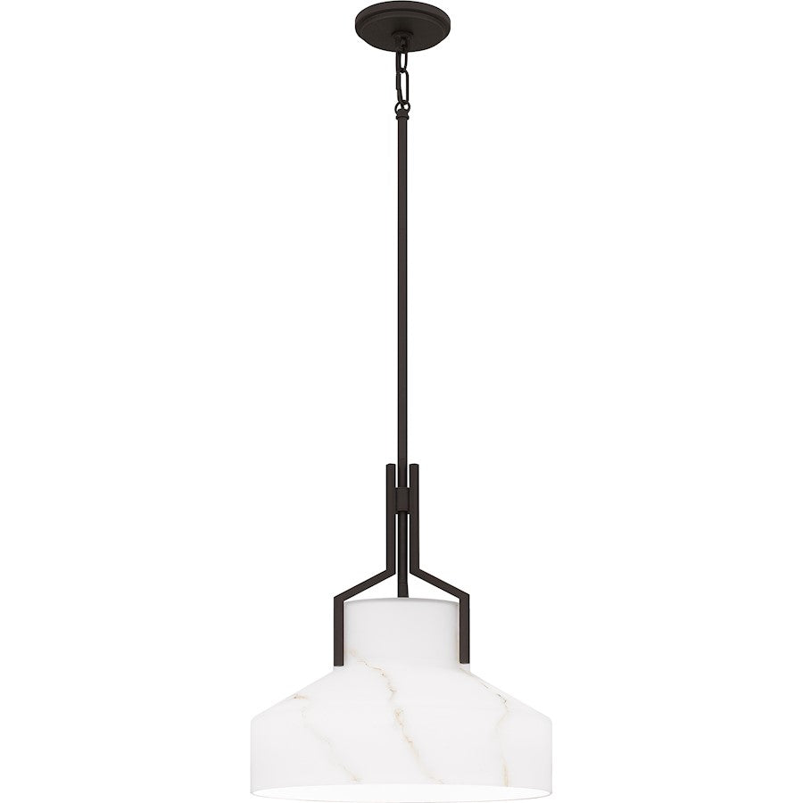 Brecken 2 Light Pendant, Old Bronze/Alabaster Glass