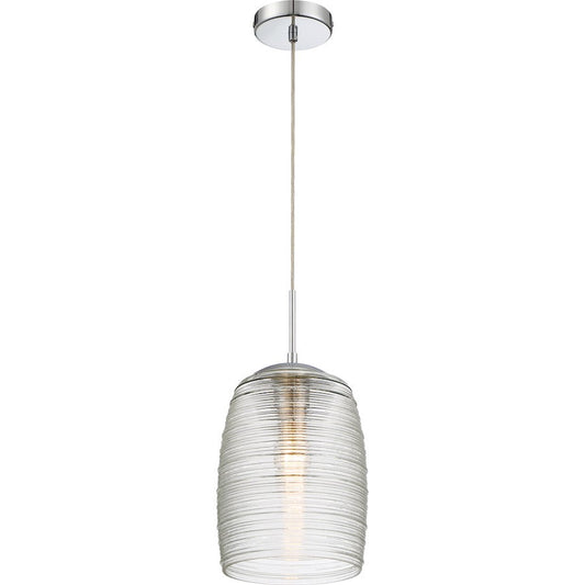 Rebound 1 Light Mini Pendant, Polished Chrome