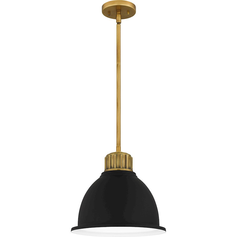 Baynard 1 Light Mini Pendant, Weathered Brass/Metal