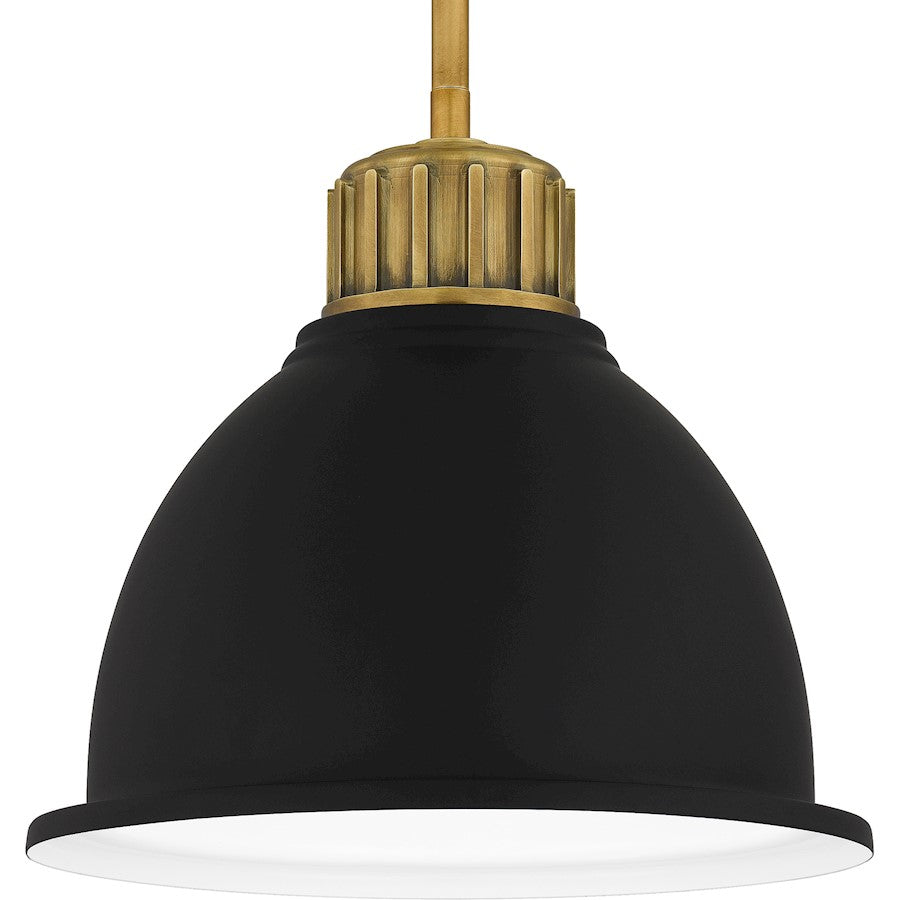 Baynard 1 Light Mini Pendant, Weathered Brass/Metal