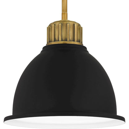 Baynard 1 Light Mini Pendant, Weathered Brass/Metal