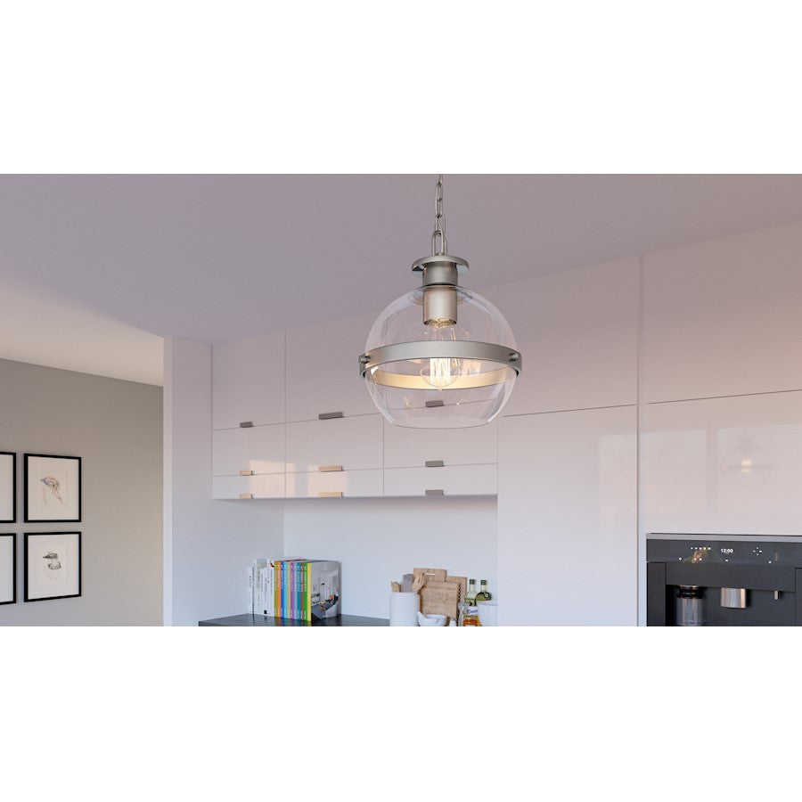 Quoizel Cirillo 1 Light Mini Pendant, Brushed Nickel/Clear - QPP5605BN