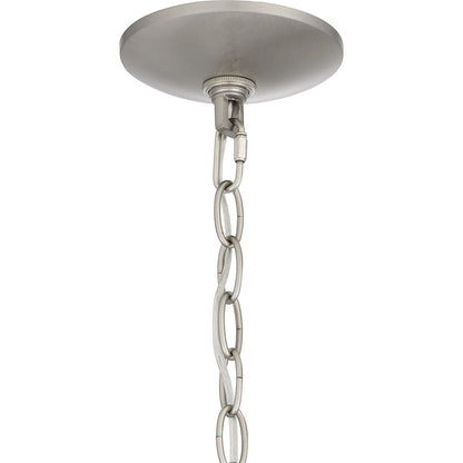 Cirillo 1 Light Mini Pendant, Brushed Nickel/Clear