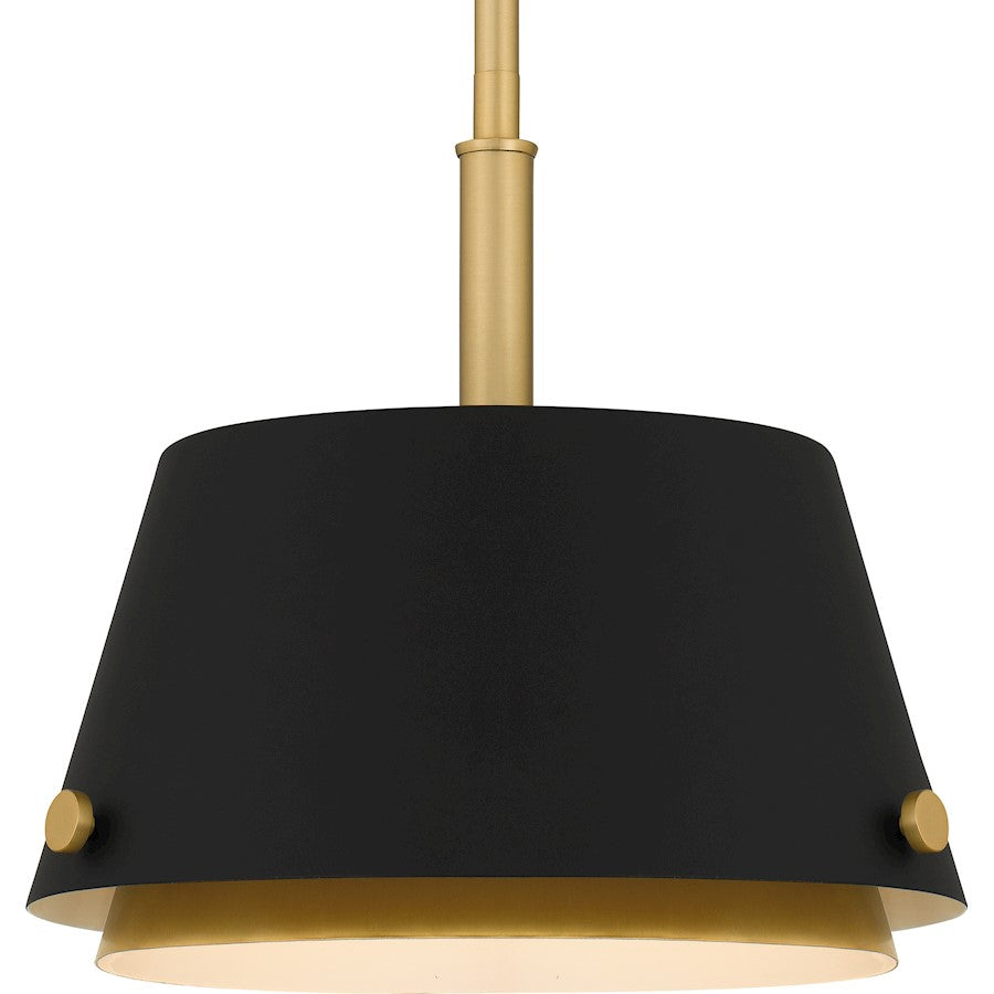 Scarlett 1 Light Mini Pendant, Matte Black/Metal