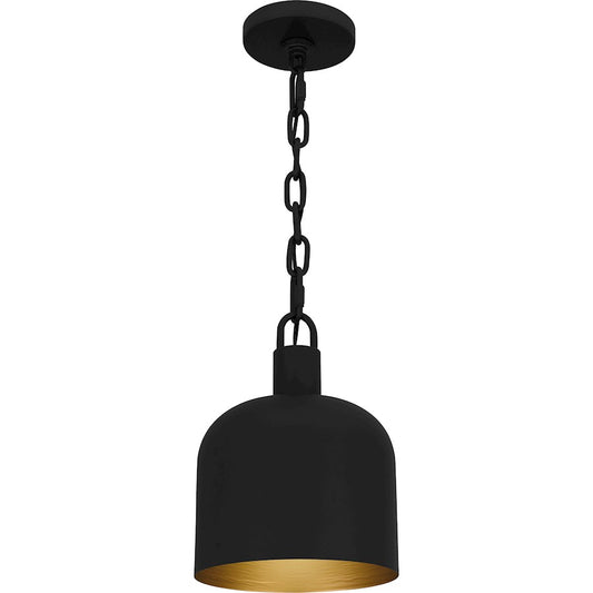 Quoizel 1 Light 11" Mini Pendant, Matte Black - QPP6206MBK