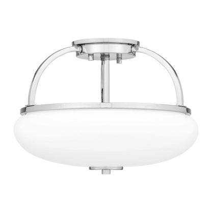 Easton 3 Light Semi-Flush Mount, Opal