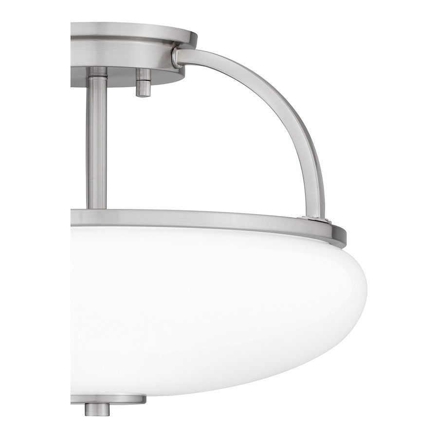 Easton 3 Light Semi-Flush Mount, Opal