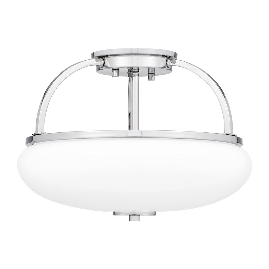 Quoizel Easton 3 Light Semi-Flush Mount, Polished Chrome/Opal - QSF5364C