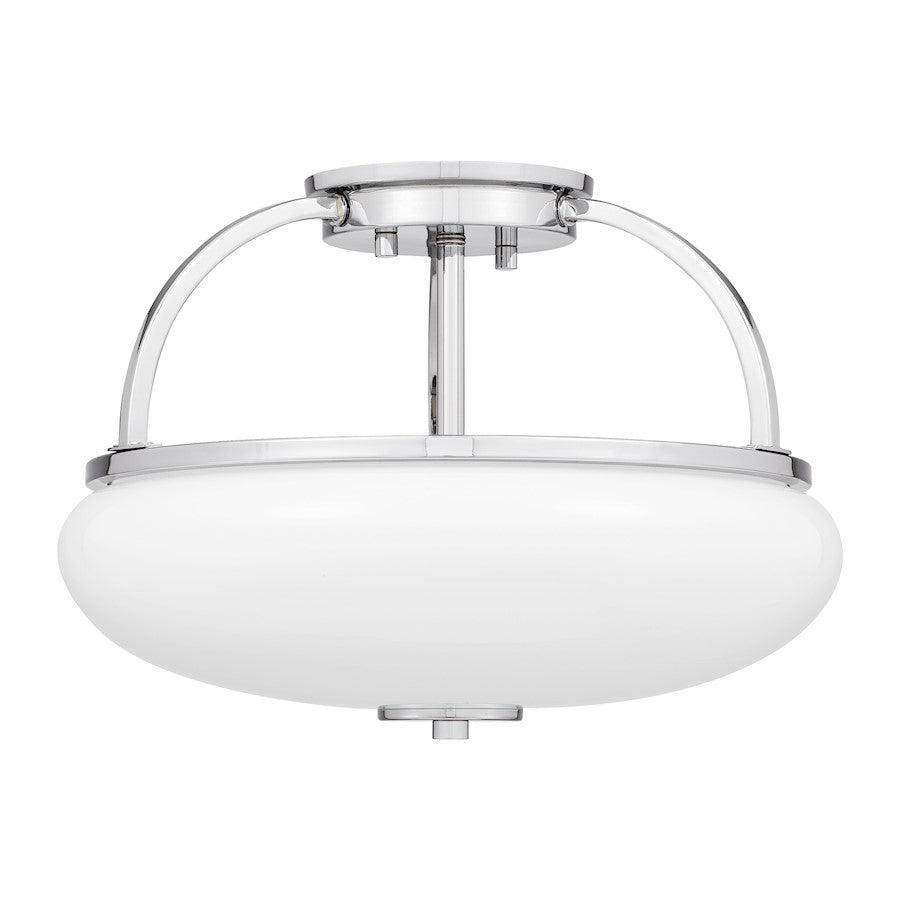 Easton 3 Light Semi-Flush Mount, Opal