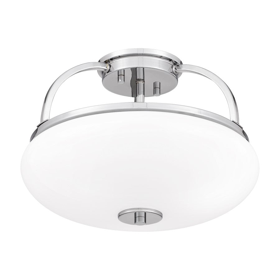 Easton 3 Light Semi-Flush Mount, Opal