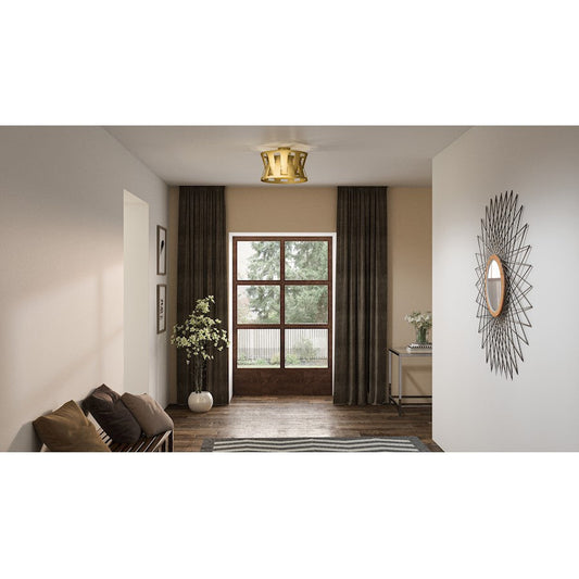 Quoizel Sage 3 Light Semi-Flush Mount, Soft Gold/Metal - QSF5640SGD