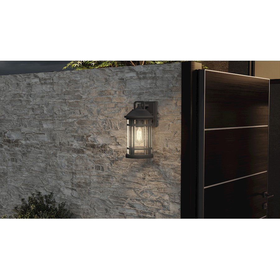 Quincy 1 Light Outdoor Wall Mount, Earth Black