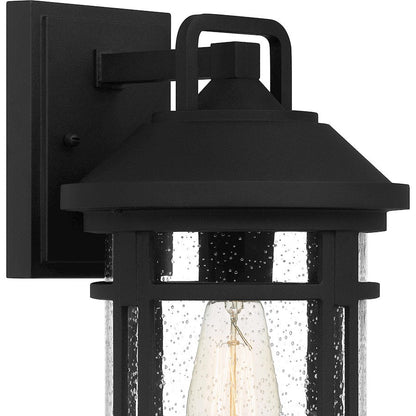 Quincy 1 Light Outdoor Wall Mount, Earth Black