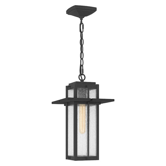 Randall 1 Light Mini Pendant, Mottled Black/Clear Seeded