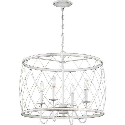 Dury 4 Light Pendant, Antique White