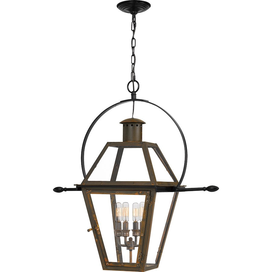 Rue De Royal 4 Light Outdoor Hanging Lantern, Bronze