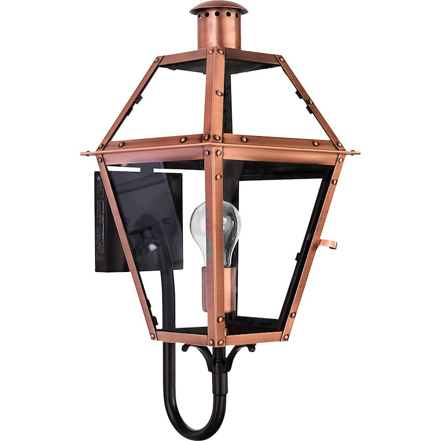 1 Light Rue De Royal Outdoor Wall Lantern, Aged Copper