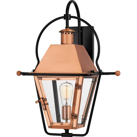 Rue De Royal 1 Light Outdoor Wall Lantern, Aged Copper