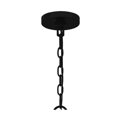 Rylan 4 Light Pendant, Matte Black/Clear Seeded