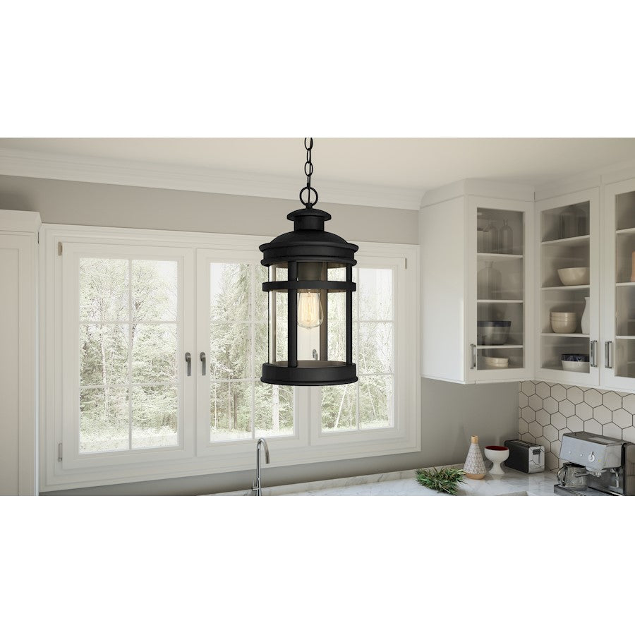 Scout 1 Light Mini Pendant, Matte Black/Clear