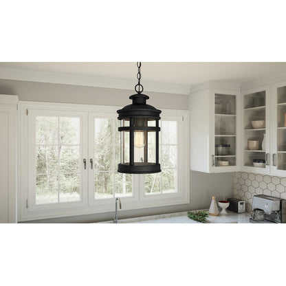 Scout 1 Light Mini Pendant, Matte Black/Clear
