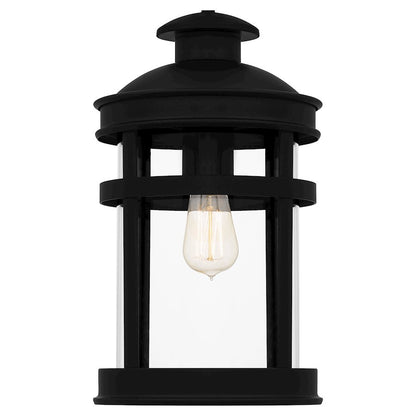 Scout 1 Light 18" Outdoor Lantern, Matte Black/Clear