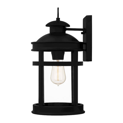 Scout 1 Light Outdoor Lantern, Matte Black/Clear