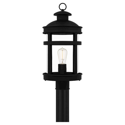 Scout 1 Light 20" Outdoor Lantern, Matte Black/Clear