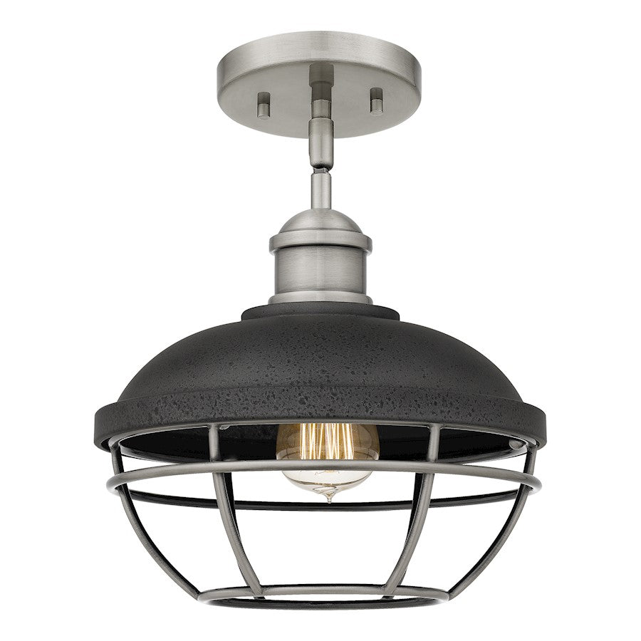 Sandpiper 1 Light Semi-Flush , Antique Polished Nickel/Metal