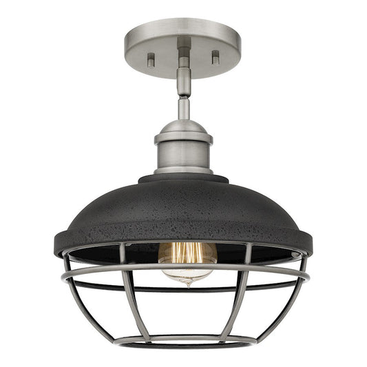 Sandpiper 1 Light Semi-Flush , Antique Polished Nickel/Metal