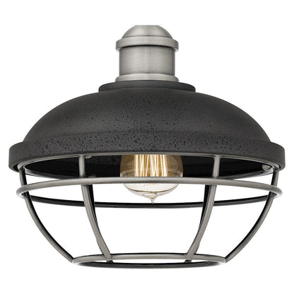 Sandpiper 1 Light Semi-Flush , Antique Polished Nickel/Metal