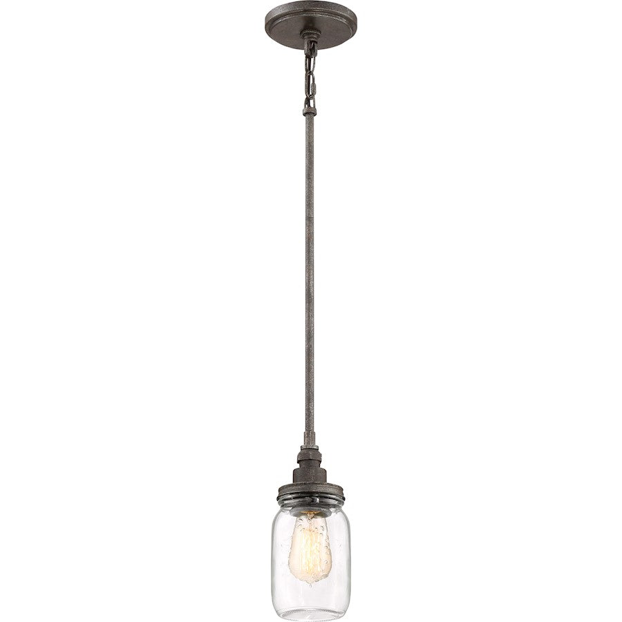 Squire 1 Light Mini Chandelier, Rustic Black