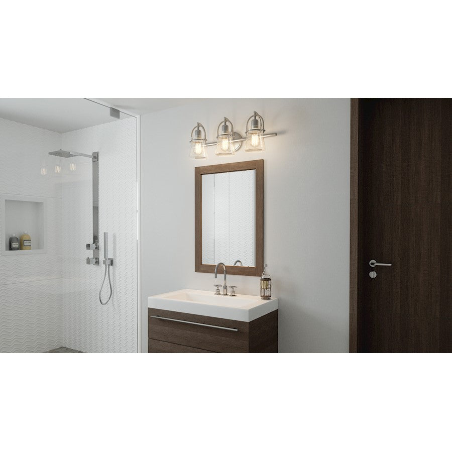 Stafford 3 Light Bath Vanity, Brushed Nickel