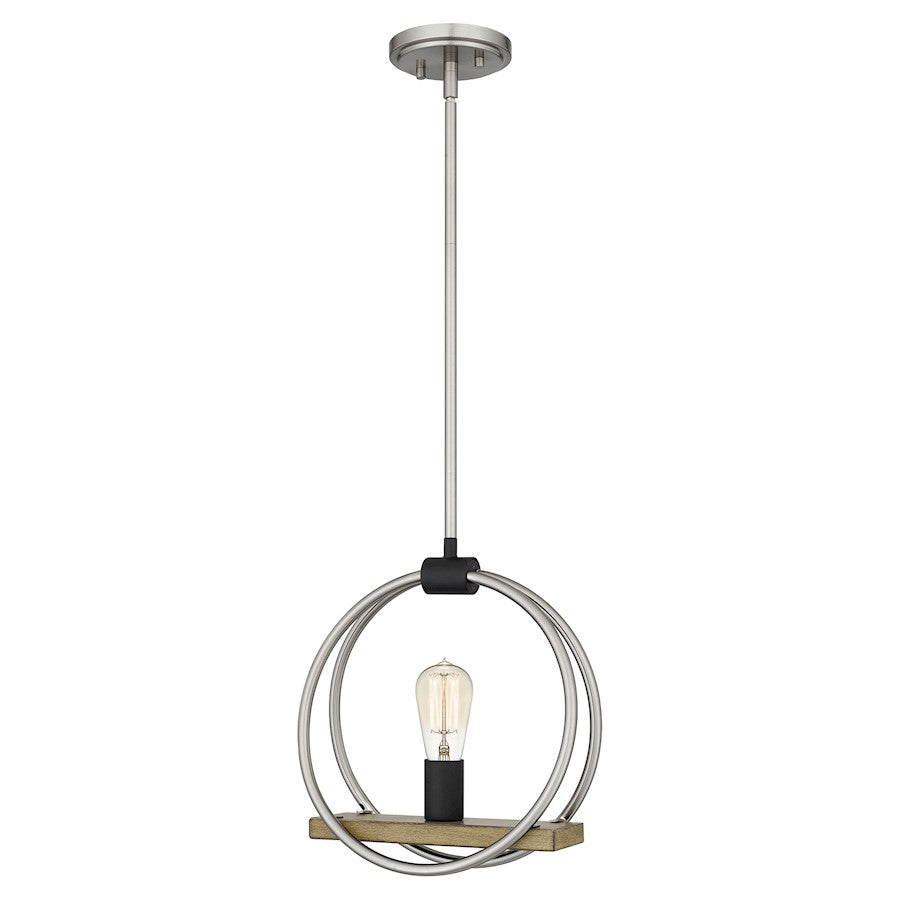 Sterling 1 Light Mini Pendant, Brushed Nickel