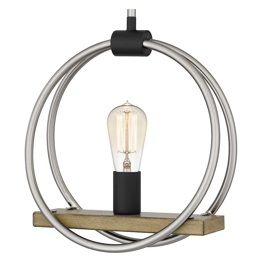 Sterling 1 Light Mini Pendant, Brushed Nickel