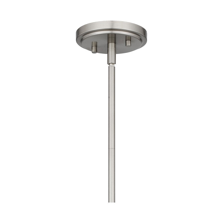 Sterling 1 Light Mini Pendant, Brushed Nickel