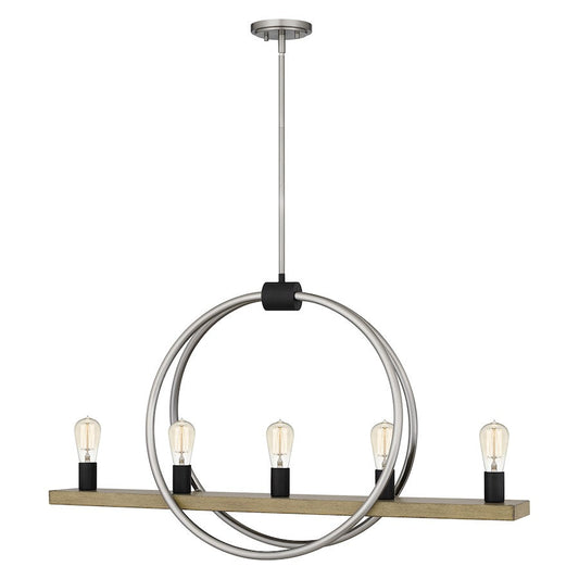 Sterling 5 Light Chandelier Light, Brushed Nickel