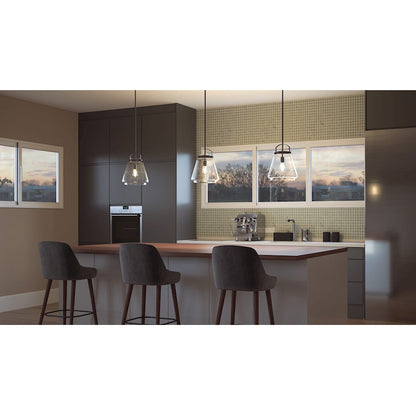 Stella 1 Light Mini Pendant, Clear Seeded