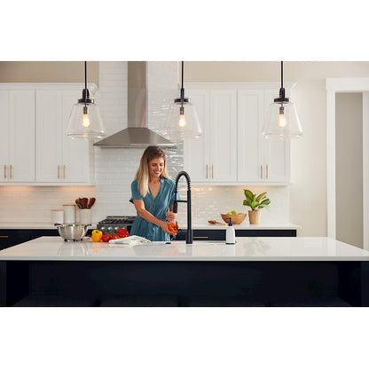 Stella 1 Light Mini Pendant, Clear Seeded
