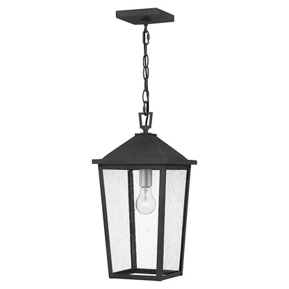 Stoneleigh 1 Light Mini Pendant, Mottled Black/Clear Seeded