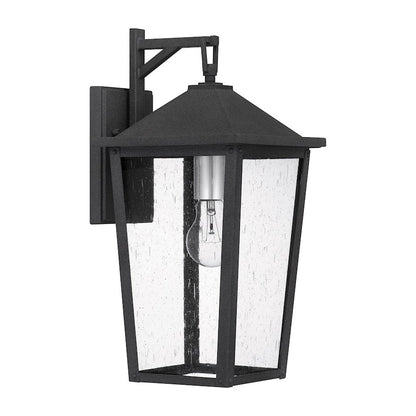 Stoneleigh 1 Light Outdoor Lantern, Mottled Black/Seed