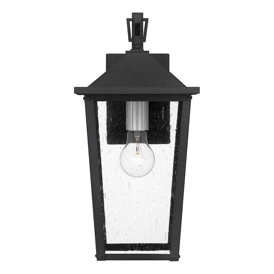 Stoneleigh 1 Light Outdoor Lantern, Mottled Black/Seed