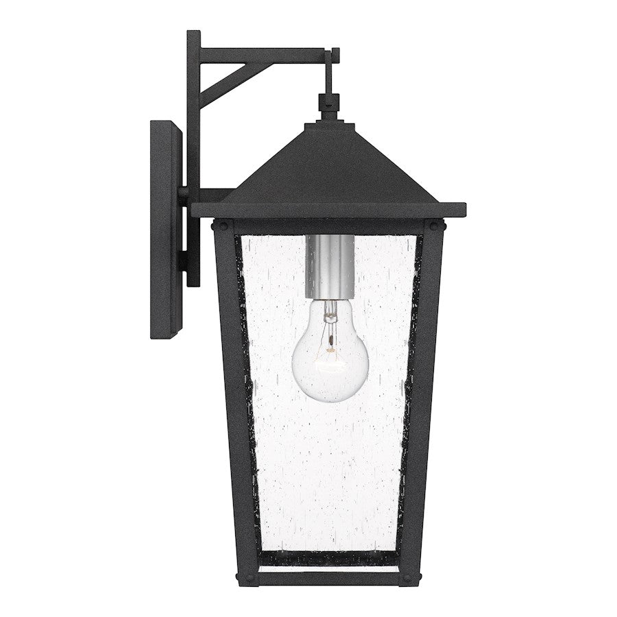 Stoneleigh 1 Light Outdoor Lantern, Mottled Black/Seed