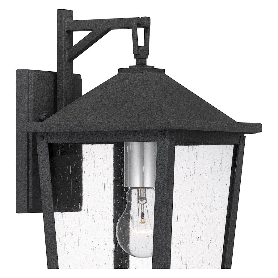 Stoneleigh 1 Light Outdoor Lantern, Mottled Black/Seed