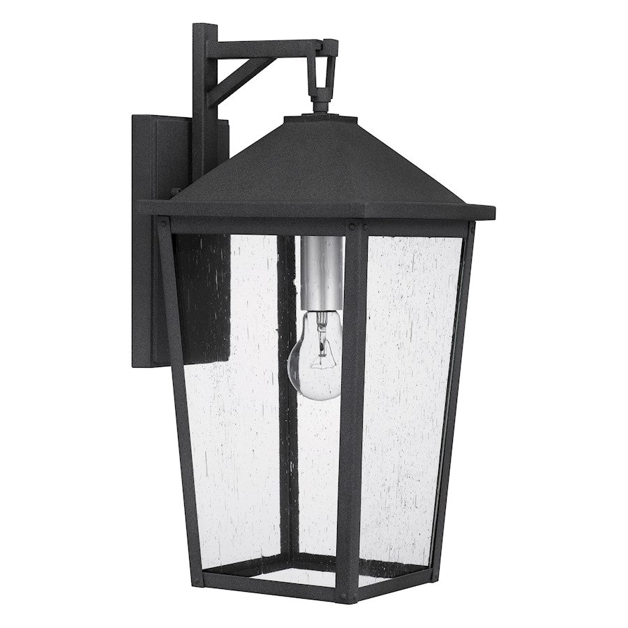 Stoneleigh 1 Light Outdoor Lantern, Mottled Black/Seed