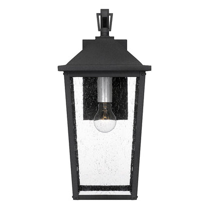 Stoneleigh 1 Light Outdoor Lantern, Mottled Black/Seed