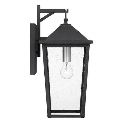 Stoneleigh 1 Light Outdoor Lantern, Mottled Black/Seed