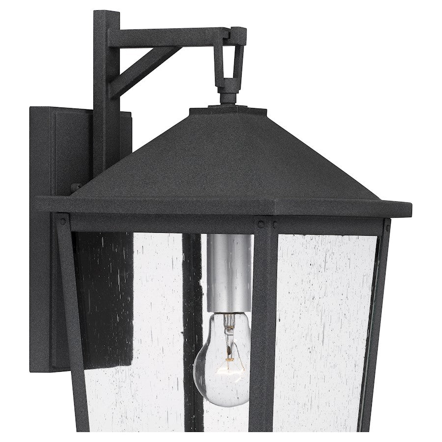 Stoneleigh 1 Light Outdoor Lantern, Mottled Black/Seed