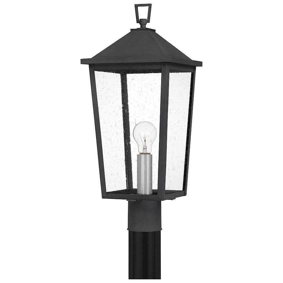 Stoneleigh 1 Light 22" Outdoor Lantern, Mottled Black/Seed